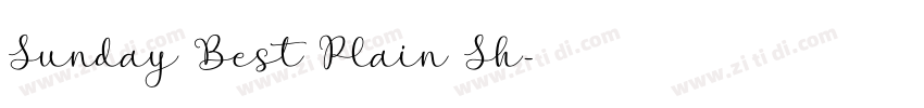 Sunday Best Plain Sh字体转换